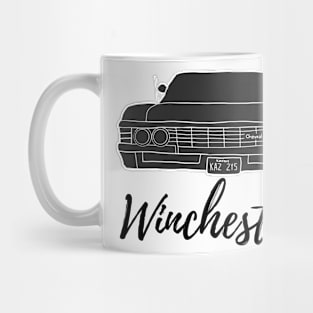 winchesters with baby impala '67 supernatural Mug